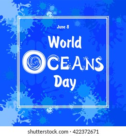 World Oceans Day. June 8. Vector illustration