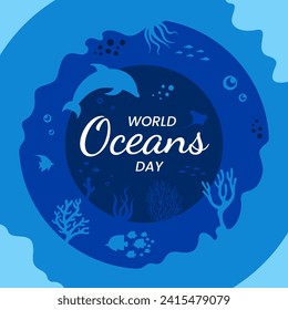 World Oceans Day. Ocean Care