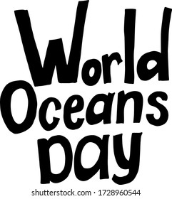 World oceans day. Poster. Vector illustration.