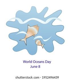 World Oceans Day Sign and Sticker