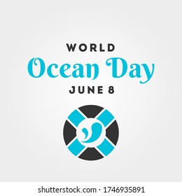 World Oceans Day Vector Design Illustration