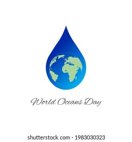 World Oceans Day ,Vector Illustration.