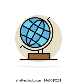 World, Office, Globe, Web Abstract Circle Background Flat color Icon. Vector Icon Template background