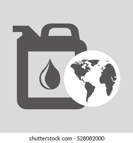 world oil industry consumption gallon vector illustration eps 10