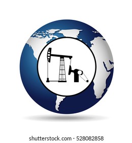 world oil industry consumption pumping tower vector illustration eps 10