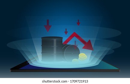 World oil prices go down of stock market investment trading for Mobile phone