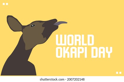 World Okapi Day vector template