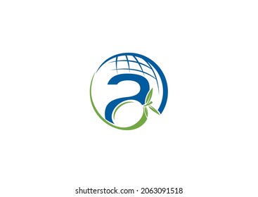 A world olive  logo design  vector