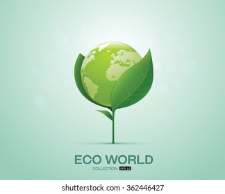 World On Leaf ,eco World ,green Earth