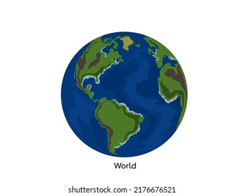 die Welt auf weißem Hintergrund.
