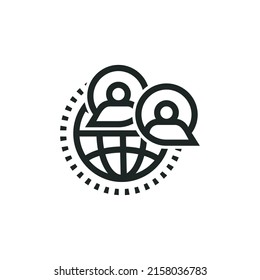 World online forums icon isolated on white background