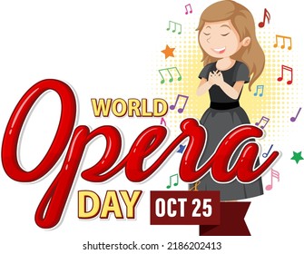 World Opera Day Banner Concept Vector illustration