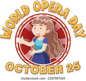 Ilustración del vector de concepto del Día Mundial de la Ópera