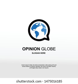 World Opinion Logo - Dispute Or Chat Symbol On The Colored Background. Difficult Conversation And Communication, Dialogue, Discussion And Productive Talk Vector Icon.