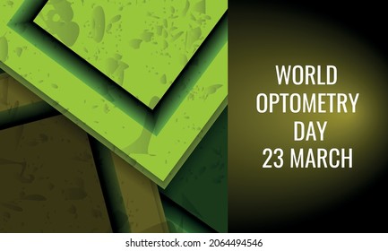 World Optometry Day. Design Suitable For Greeting Card Poster And Banner