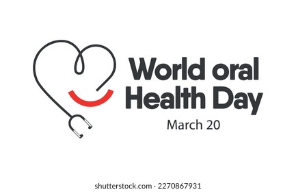 World Oral Health Day, World Oral Health Day is celebrated on March 20, World Oral Heath Day Vector Design, World Oral Health Day logo,