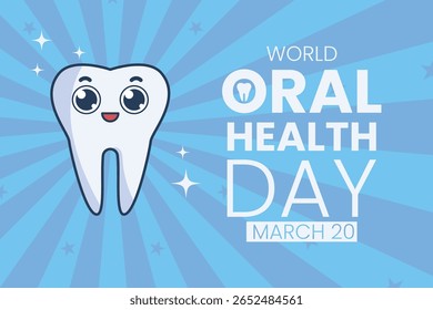 World Oral Health Day Celebrated on March 20. Vector illustration