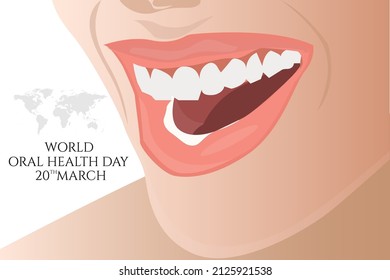 world oral health day concept. web banner design. typography. illustration vector