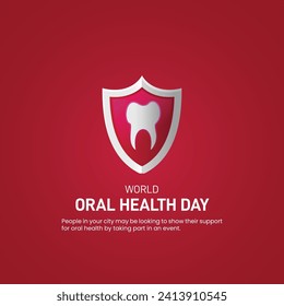 World Oral Health Day. Oral Health day creative concept. teeth vector illustration. good dental health background. 