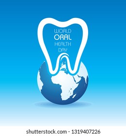 World Oral Health Day Design, 20 March ,vector Illustration