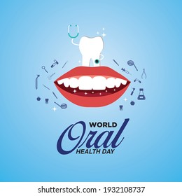 World Oral Health Day. March 20. Medical, dental and healthcare creative concept. vector illustration.