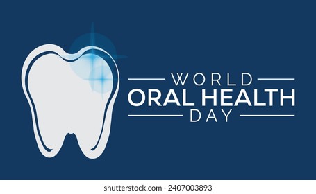 World Oral Health day is observed every year in March. Holiday, poster, card and background vector illustration design.