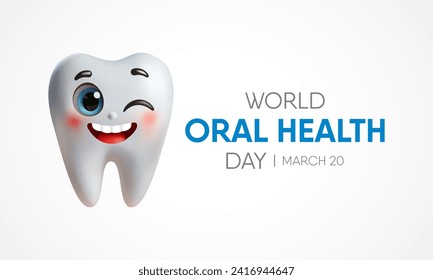 World Oral Health day is observed annually on March 20, a year long campaign dedicated to raising global awareness of the issues around oral health and the importance of oral hygiene. Vector art