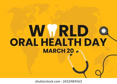 World Oral Health day is observed on March 20. Vector illustration design.