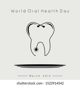 World Oral Health Day with stethoscope that forms teeth