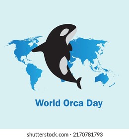 World Orca Day Vector. Good for World Orca Day. Simple and elegant design