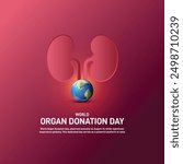 world organ donation day. world organ donation day creative banner, poster, social media post, template, background, postcard design etc.