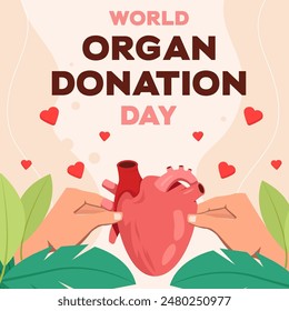 world organ donation day illustration design in flat style