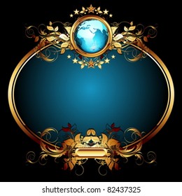 world with ornate frame