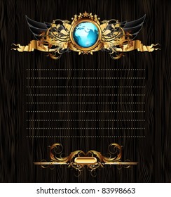 world with ornate frame