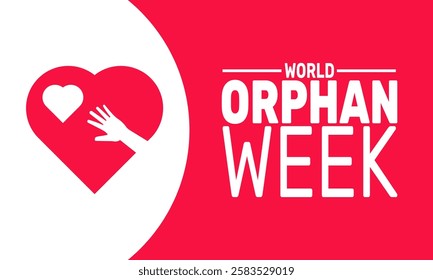 World Orphan Week is celebrated in March. This holiday-themed design is perfect for backgrounds, banners, greeting cards, posters with text inscription, and social media posts. Vector illustration.
