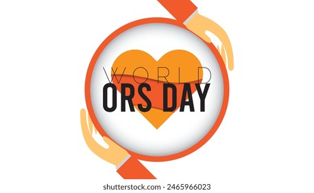 World ORS day every year in July. Template for background, banner, card, poster with text inscription.