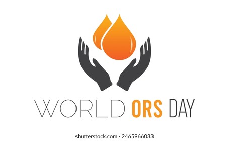 World ORS day every year in July. Template for background, banner, card, poster with text inscription.