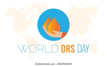 World ORS day every year in July. Template for background, banner, card, poster with text inscription.
