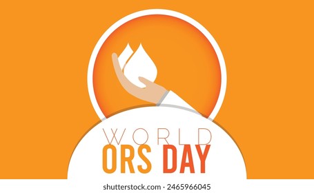 World ORS day every year in July. Template for background, banner, card, poster with text inscription.