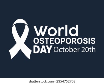 World Osteoporosis Day Advocates Awareness, Prevention, and Empowerment for Lifelong Skeletal Health. Vector Illustration Template.