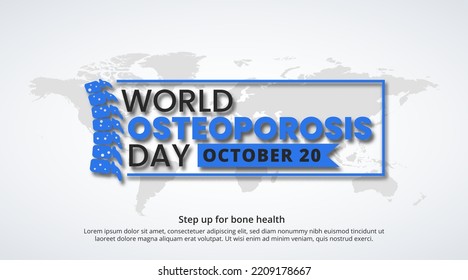 World Osteoporosis Day Background With Porous Bones And World Map