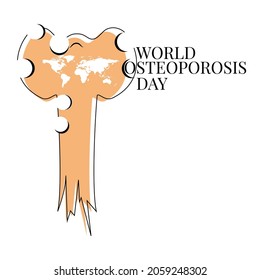 world osteoporosis day concept. illustration vector