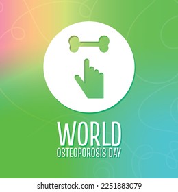 World Osteoporosis Day . Design suitable for greeting card poster and banner