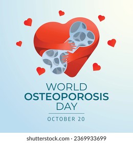 World Osteoporosis Day design template good for celebration usage. osteoporosis bone design template. bone vector image. flat design. vector eps 10.