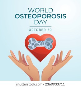 World Osteoporosis Day design template good for celebration usage. osteoporosis bone design template. bone vector image. flat design. vector eps 10.