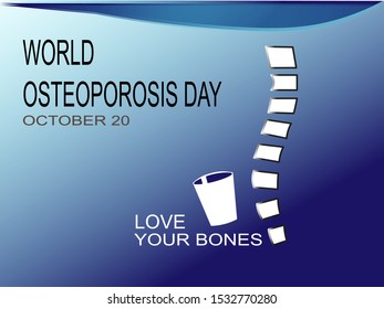 world osteoporosis day design vector white and blue