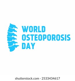world osteoporosis day logo with bone 