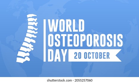 world osteoporosis day modern creative banner, sign, design concept, social media post, template with broken bones vector on an abstract background. 