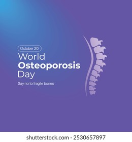 Día Mundial de la Osteoporosis. Día Mundial de la Osteoporosis. Día Mundial de la Osteoporosis 2024, Anuncio creativo, cartel, publicación en redes sociales, fondo, Plantilla, Vector de postal