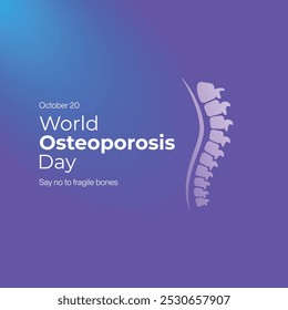 World Osteoporosis Day. World Osteoporosis Day Month. World Osteoporosis Day 2024, Creative banner, poster, social media post, background, template, postcard vector